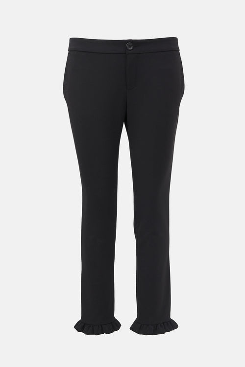 Gucci Ruffled Slim Leg Trouser