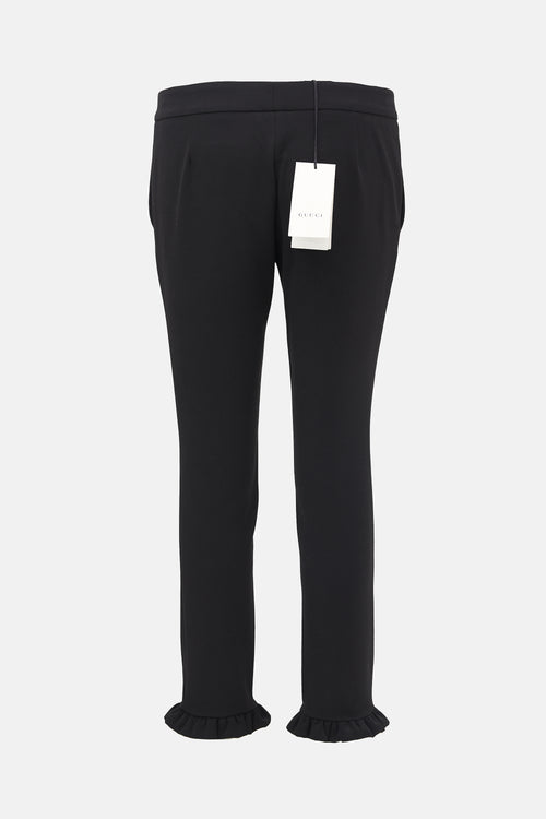 Gucci Ruffled Slim Leg Trouser