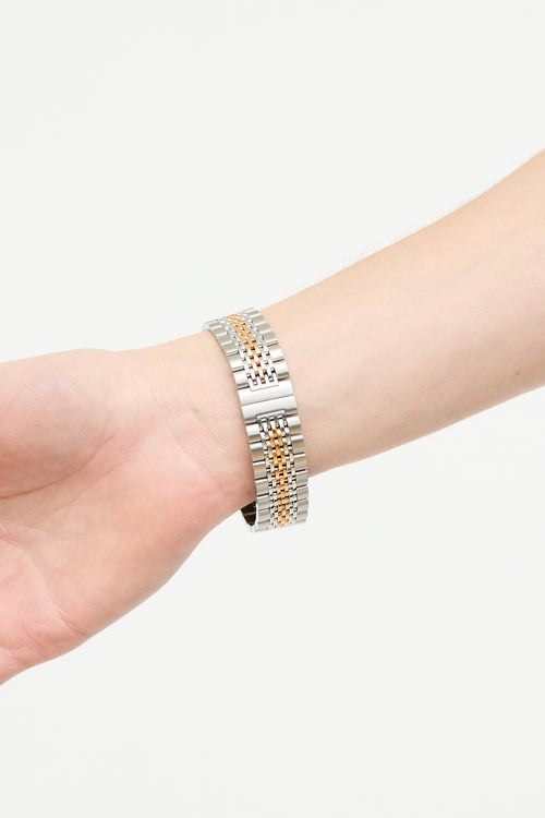 Gucci Silver & Gold G-Timeless Stainless Steel Watch