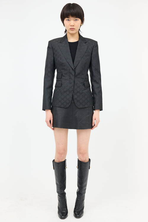 Gucci SS 1998 Satin Monogram GG Blazer