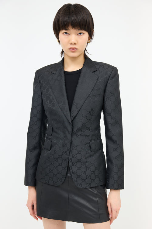 Gucci SS 1998 Satin Monogram GG Blazer