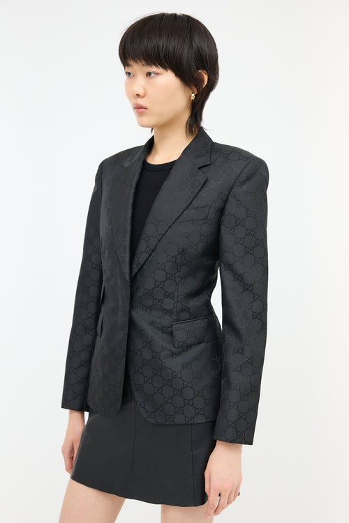 Gucci SS 1998 Satin Monogram GG Blazer
