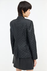 Gucci SS 1998 Satin Monogram GG Blazer