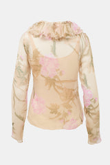 Gucci SS 2003 Sheer Floral Blouse