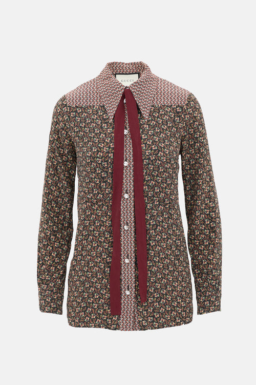 Gucci SS 2017 Silk Printed Shirt