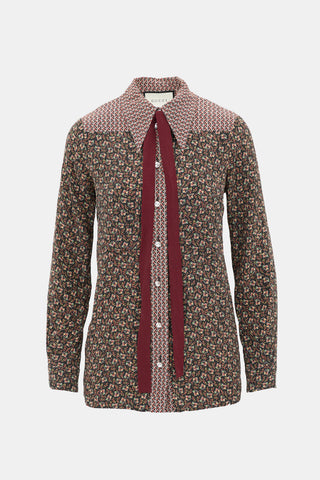 Gucci SS 2017 Silk Printed Shirt
