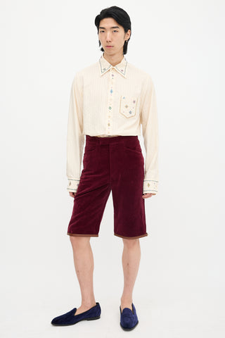 SS 2021 Velvet High Waist Shorts
