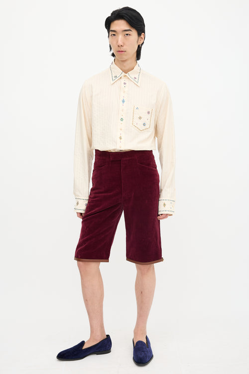 SS 2021 Velvet High Waist Shorts