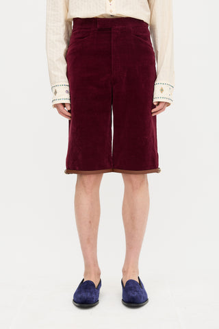 Gucci SS 2021 Velvet High Waist Shorts