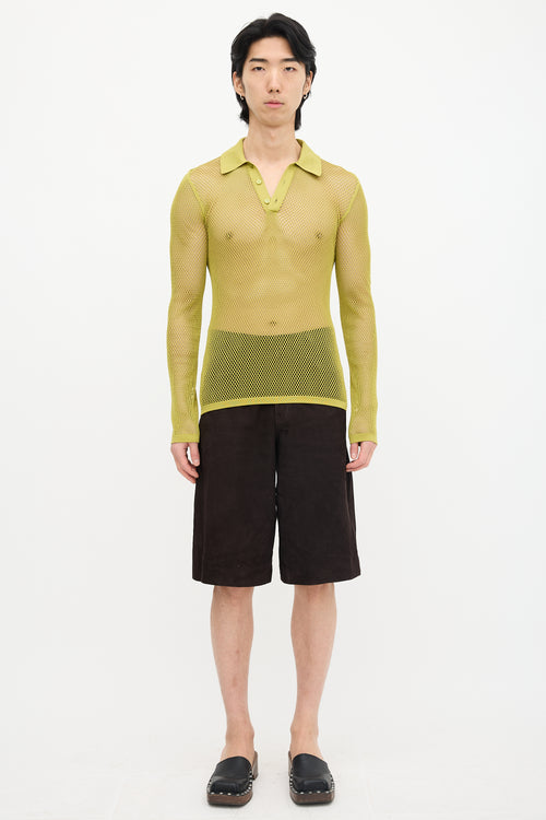 SS 2025 Embossed Logo Mesh Top