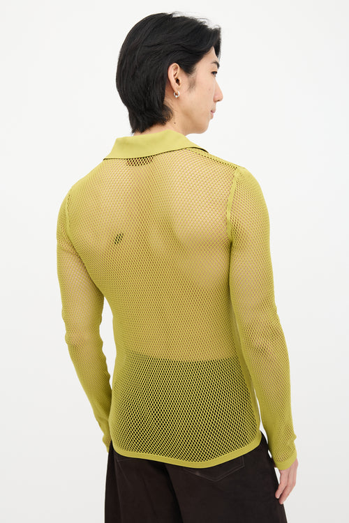 SS 2025 Embossed Logo Mesh Top