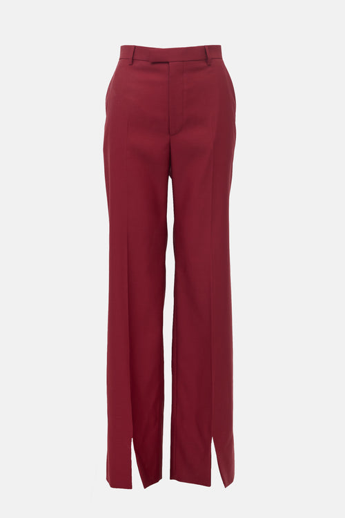 Gucci SS 2025 Wool Slit Leg Trouser