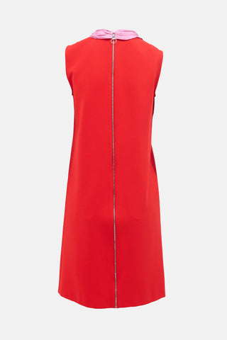 Gucci Satin Bow Shift Dress