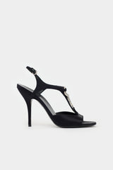 Gucci Satin Crystal Embellished Sandal