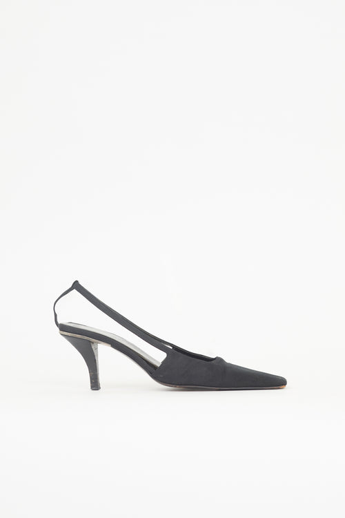 Gucci Satin Cut Out Pump