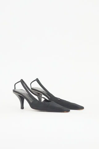 Gucci Satin Cut Out Pump
