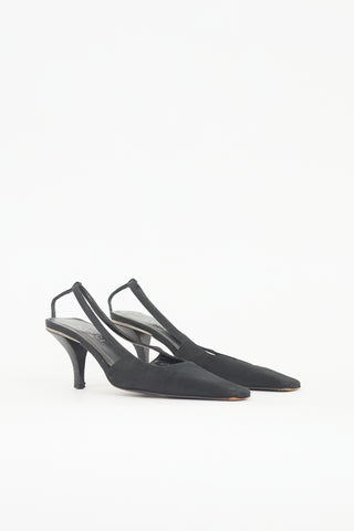 Gucci Satin Cut Out Pump