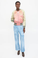 Gucci Satin Embroidered Varsity Jacket