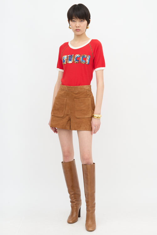 Gucci Sequin Logo T-Shirt