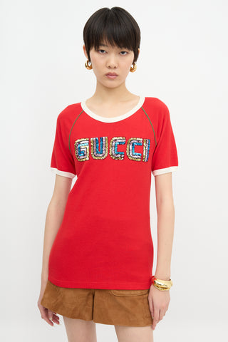 Gucci Sequin Logo T-Shirt