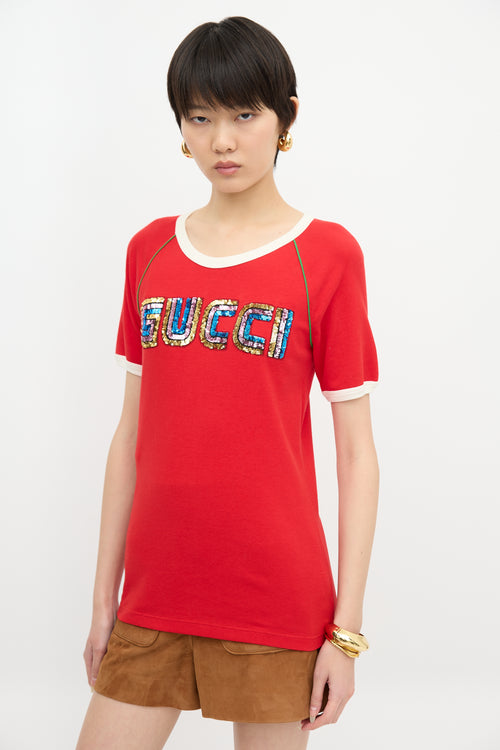 Gucci Sequin Logo T-Shirt