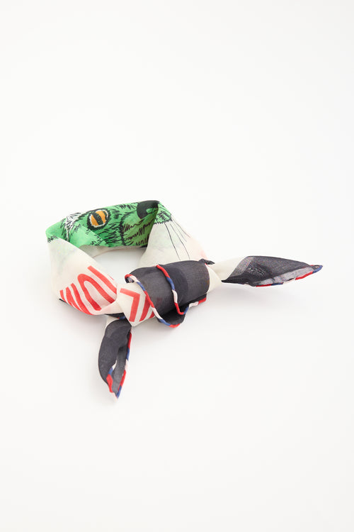 Gucci Sheer Printed Scarf