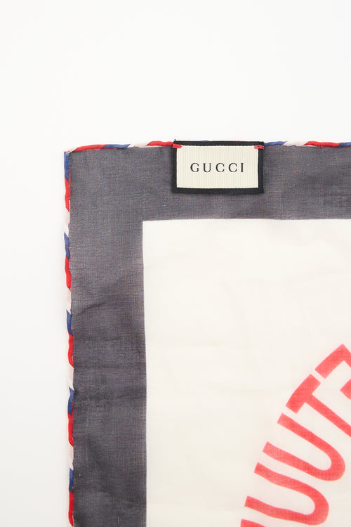 Gucci Sheer Printed Scarf