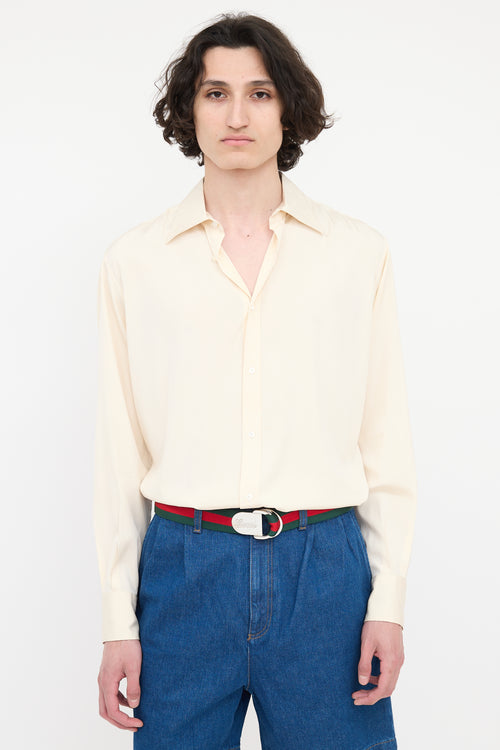 Gucci Silk Button Up Shirt