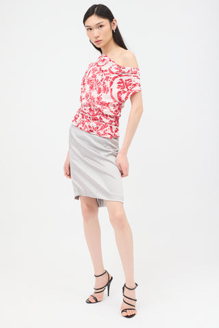 Gucci Vintage Silk Satin Skirt