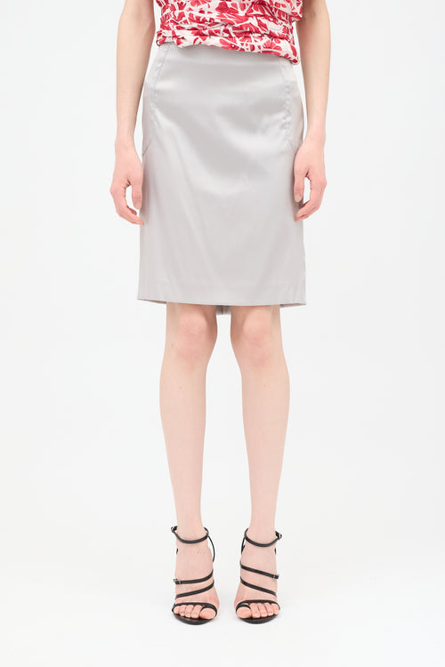 Gucci Vintage Silk Satin Skirt