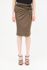 Gucci Vintage Ruched Knit Skirt