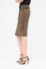 Gucci Vintage Ruched Knit Skirt