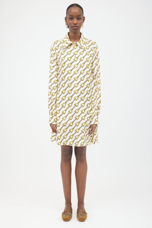 Gucci Silk Printed Shirt Dress