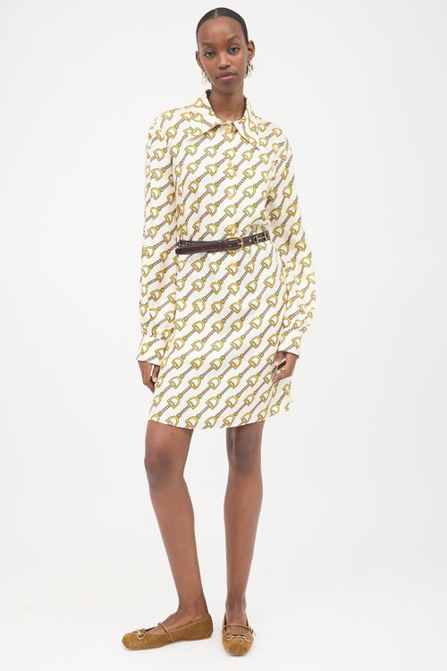Gucci Silk Printed Shirt Dress