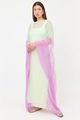 Gucci Silk Sheer Two Tone Dress