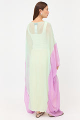 Gucci Silk Sheer Two Tone Dress