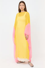 Gucci Silk Sheer Two Tone Dress