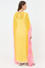 Gucci Silk Sheer Two Tone Dress