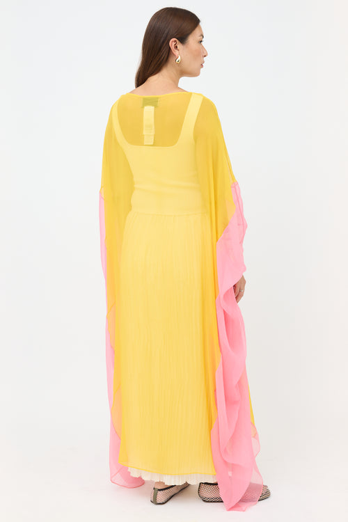 Gucci Silk Sheer Two Tone Dress