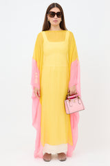 Gucci Silk Sheer Two Tone Dress