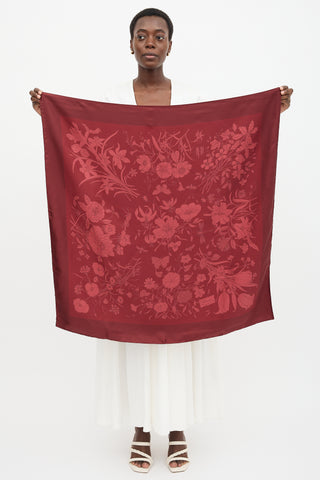 Gucci Silk Flora Scarf