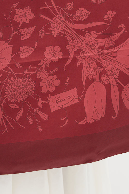 Gucci Silk Flora Scarf