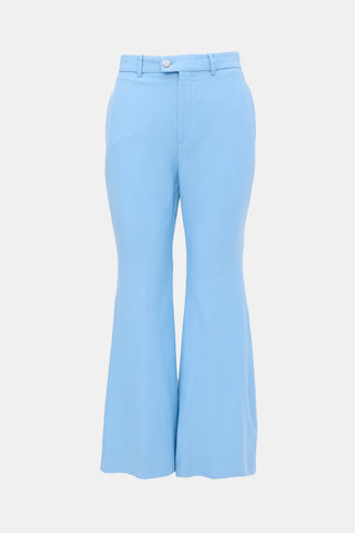 Gucci Silk & Wool Flared Leg Trouser
