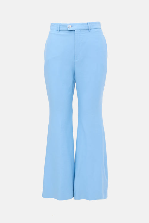 Gucci Silk & Wool Flared Leg Trouser