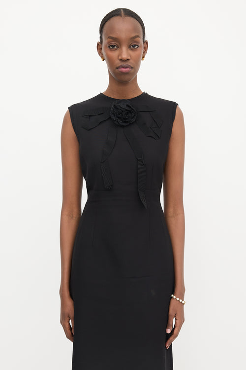 Gucci Silk & Wool Sheath Dress