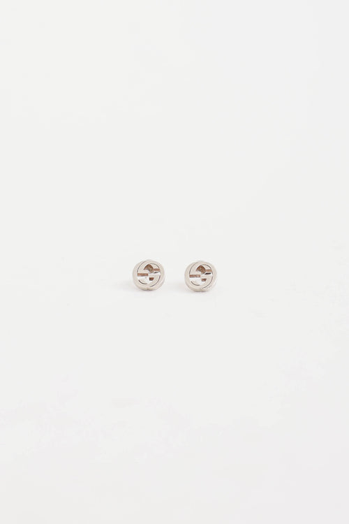 Gucci Sterling Silver GG Stud Earring
