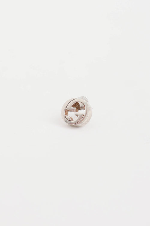 Gucci Sterling Silver GG Stud Earring