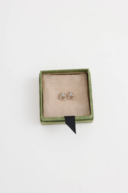 Gucci Sterling Silver GG Stud Earring