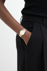 Gucci Silver & Gold G Timeless 28mm Watch