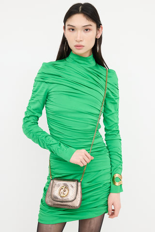 Gucci Metallic Leather 1973 GG Bag